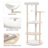 (Do Not Sell on Amazon) Multi-Level Cat Tree Modern Cat Tower Wooden Activity Center with Scratching Posts Beige