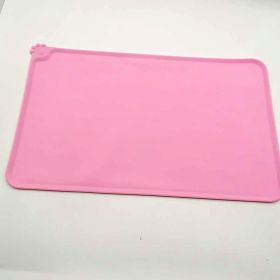 Factory Direct Sales Car Silicone Pet Placemat Dogs And Cats Pet Waterproof Non-slip Insulation Mat Pet Supplies (Option: Thin 48x30cm-Pink)