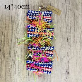 Parrot Toy Woodskin Hand-woven Boredom Cage Supplies (Option: Fourlayer drawing)