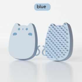 Pet Sponge Silicone Comb For Cats (Option: Blue-10X115cm)