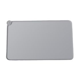 Factory Direct Sales Car Silicone Pet Placemat Dogs And Cats Pet Waterproof Non-slip Insulation Mat Pet Supplies (Option: Thick 48x30cm-Gray)
