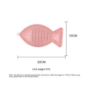 Fish-shaped Round Pet Silicone Snack Pad (Option: Small Fish Shaped Pink)