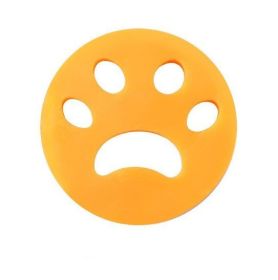 Pet Cat's Paw Cleaning Clothes Dust Removal Double-sided Lent Remover (Option: Round Orange-15g)