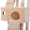 Multi-Level Cat Tree Tower House with Play Tunnel and Dangling Interactive Toy