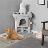 2-Level Cat Tree Kitten Condo House with Plush Perch
