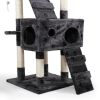 Multi-Level Cat Tree Tower House with Play Tunnel and Dangling Interactive Toy