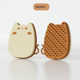 Pet Sponge Silicone Comb For Cats (Option: Brown-10X115cm)